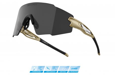 Force / brle FORCE MANTRA zlat, ern zrc. sklo Black line