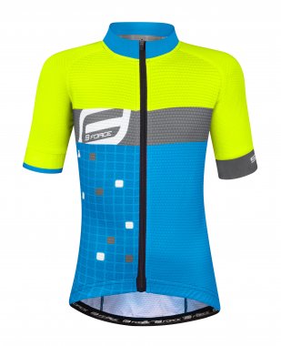 Force / dres dtsk FORCE SQUARE KID, fluo-modr