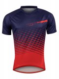 Force / dres FORCE MTB ANGLE kr. rukv, modro-erven - DOPRODEJ