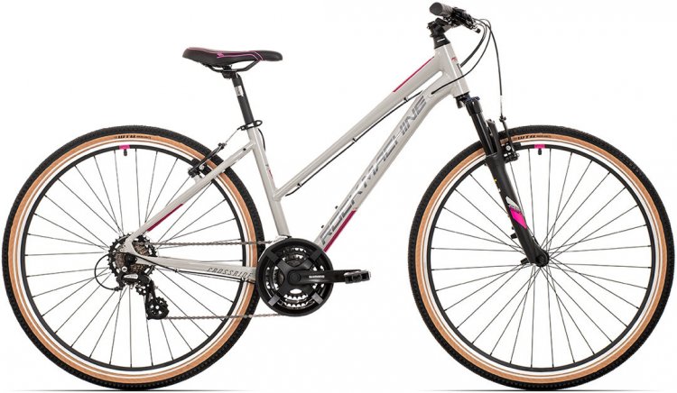 Rock Machine Crossride 100 Lady/Gloss Grey/Grey/Crimson / M - Kliknutm na obrzek zavete