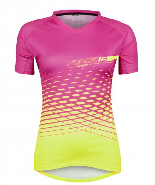 Force / dres F MTB ANGLE dmsk kr. rukv, rovo-fluo - DOPRODE