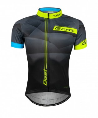 Force / dres FORCE BEST krtk rukv,erno-fluo - DOPRODEJ