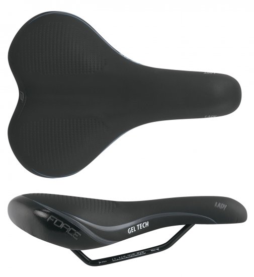 Force / sedlo FORCE LADY dmsk GEL TECH, ern - Kliknutm na obrzek zavete